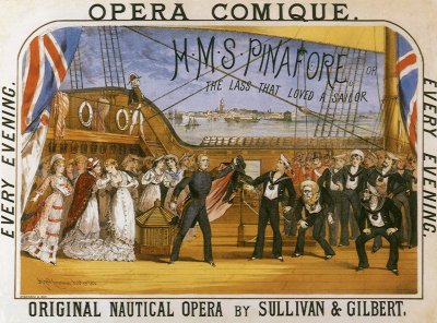 Gilbert and Sullivan's comic opera "H.M.S. Pinafore" opened at the Opera Comique in London.