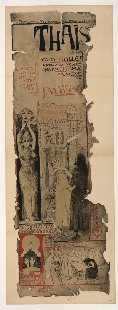 World premiere of Jules Massenet’s opera "Thaïs" at the Opéra de Paris (Palais Garnier).