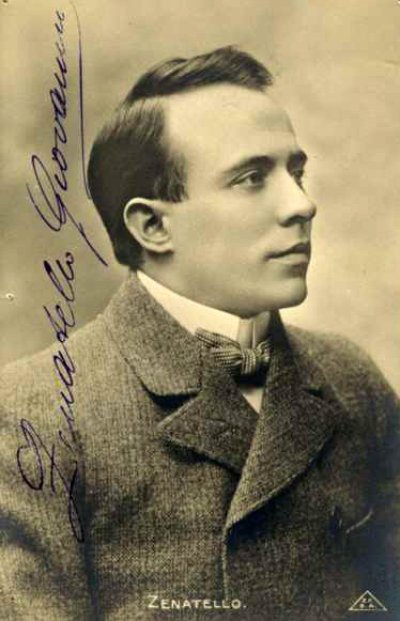 Birth of Italian dramatic tenor Giovanni Zenatello (noted for roles including Radamès in "Aida").